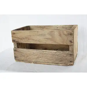 Rustic wholesale wood planter box   VintageRetro country planting box combination wood box with ceramic flower manufacturers