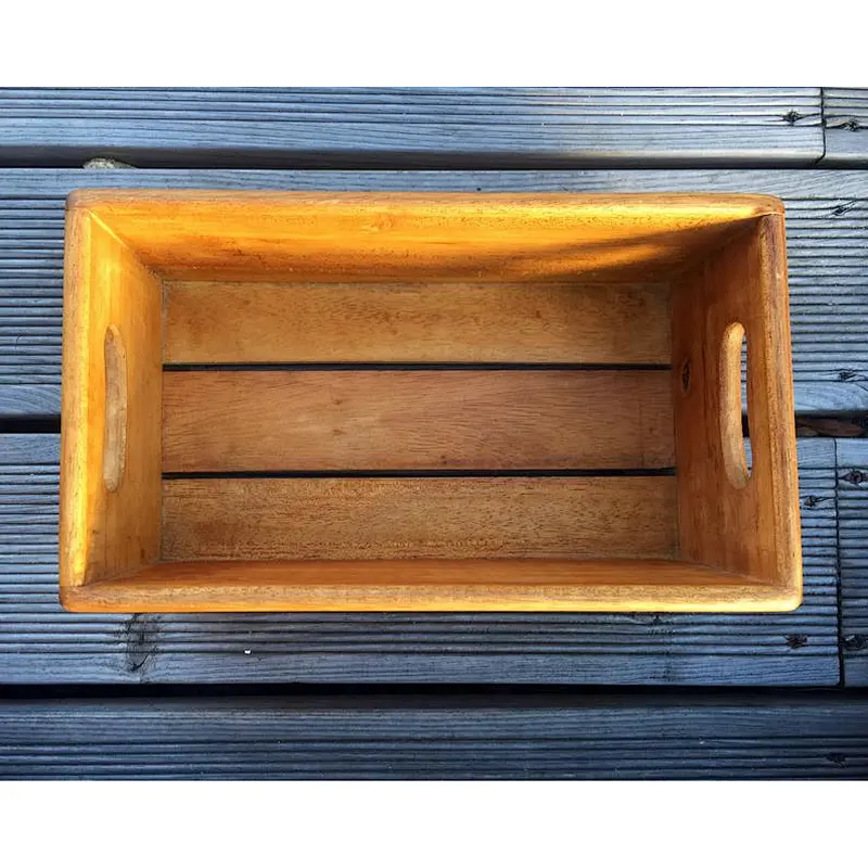 Vintage Louis Roederer Champagne Wooden Handcrafted Rustic Storage Box