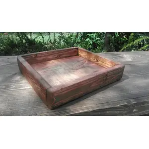 Hand Made American Walnut Stained TrayUnfini shed Wood TraysWood Serving TraylWooden Ottoman TrayServing Tray Storage Tray
