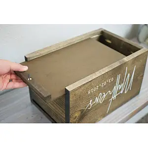 Locked Card Box Rustic Wedding Cards Box With Slot Honeymoon Fund Box