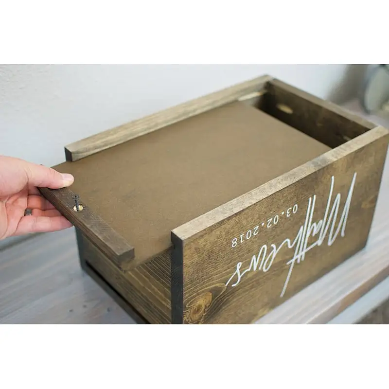 Locked Card Box Rustic Wedding Cards Box With Slot Honeymoon Fund Box
