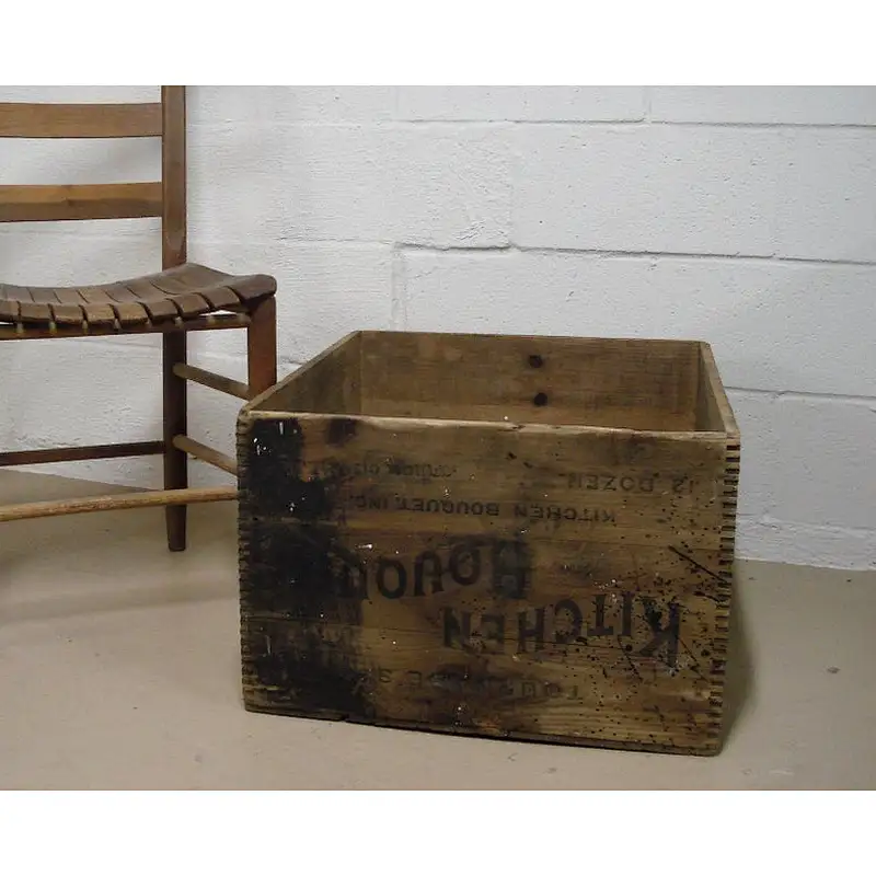 Vintage VERY LARGE CRATE Wood Shipping Box