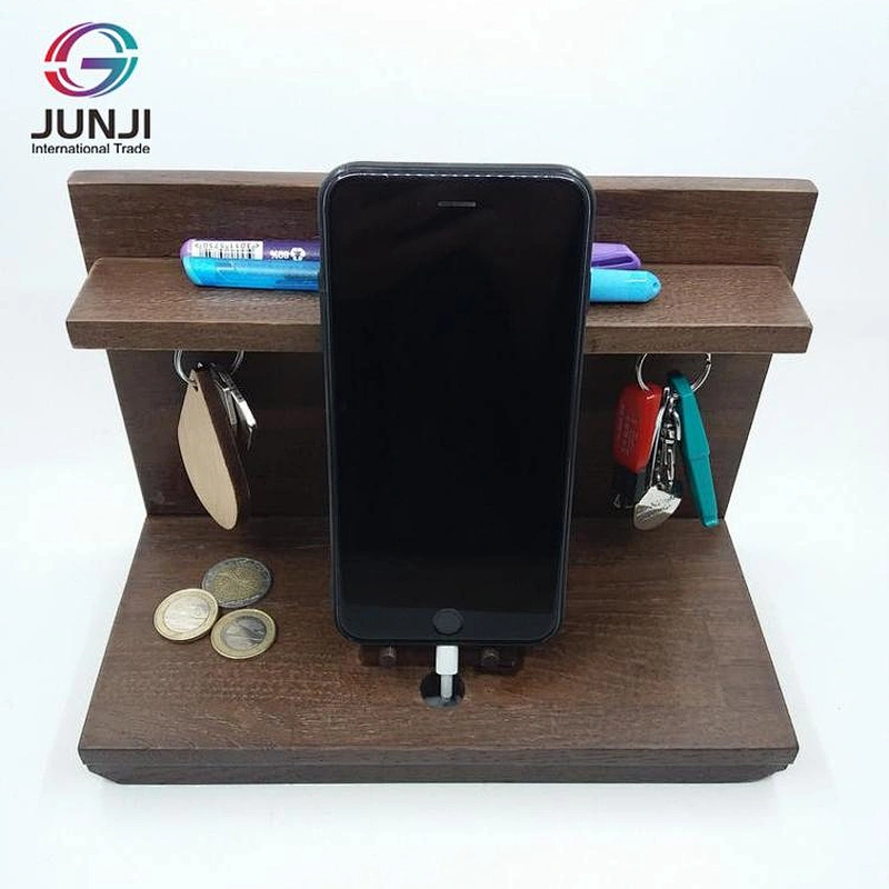 Wooden docking station men wood phone docking station wireless charge wood docking phone station