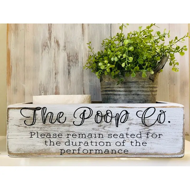 Toilet storage box - toilet paper caddy - back of toilet box - funny bathroom decor - 12