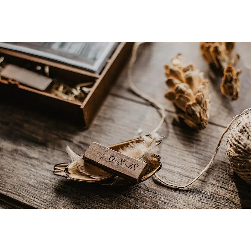 wood print box | 4x6 photo box for photos and USB drive (15x10 cm photo packaging)
