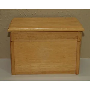 Vintage Full Large Wood Recipe File Box  Handwritten & Clippings