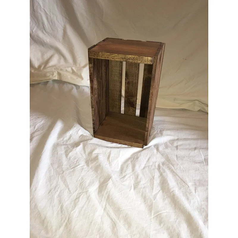 Vinyl Record Storage Wood Crate
