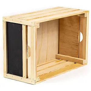 Decorative Wood Crates,At Home on Main Rustic Chalkboard Wood Crates, Handmade
