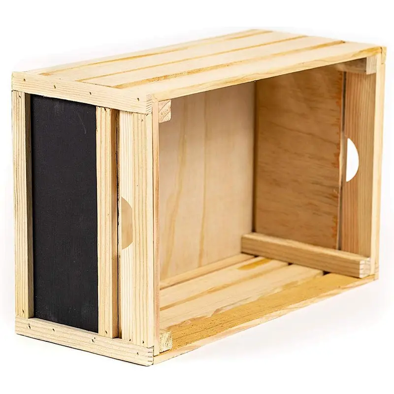 Decorative Wood Crates,At Home on Main Rustic Chalkboard Wood Crates, Handmade