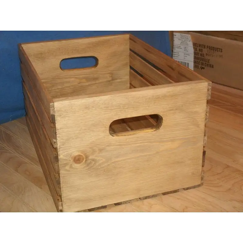 Shabby chic wooden crate wooden storage crates unfinished wood crates wholesale Customized