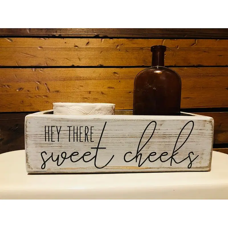 Rustic Farmhouse Wood  Storage Box