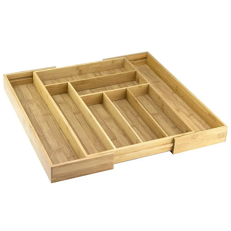 Storage box with Totally Bamboo Expandable Utility Drawer Organizer, 8 Compartments,  Beautiful and Durable Bamboo