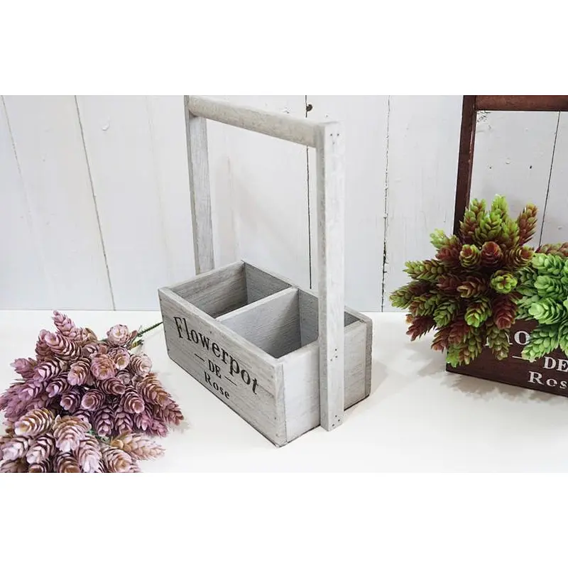 Rustic Wooden Planter, Flower Girl Basket, Wedding Flower Basket  Floral Basket Shape for Wedding