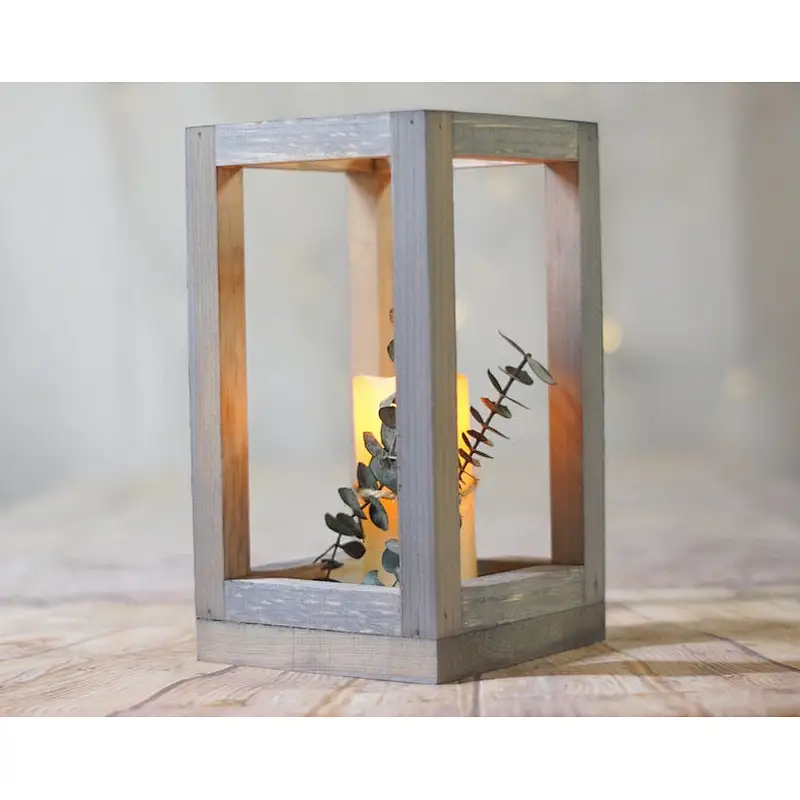 Set of 10 Reclaimed Wood Lanterns Wedding Lantern Centerpiece Rustic Wedding Table Wooden Candle Holder
