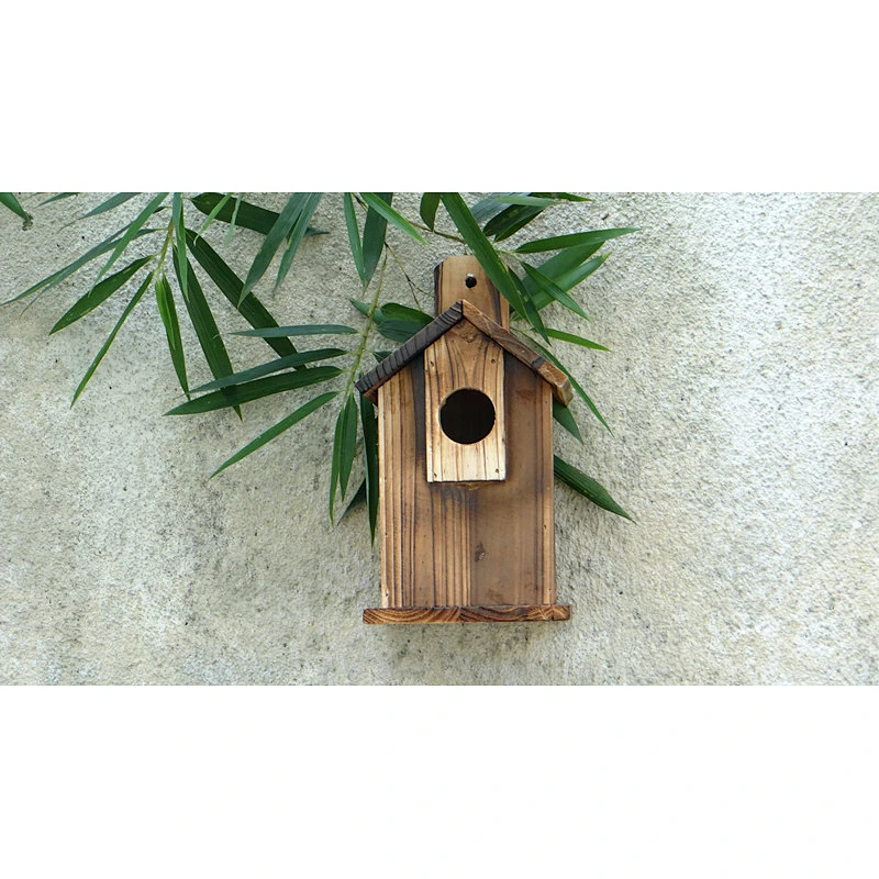JUNJI Best Bird House Wood New Cedar Wooden Decorative Birdhouse Hanging Nest Rustic
