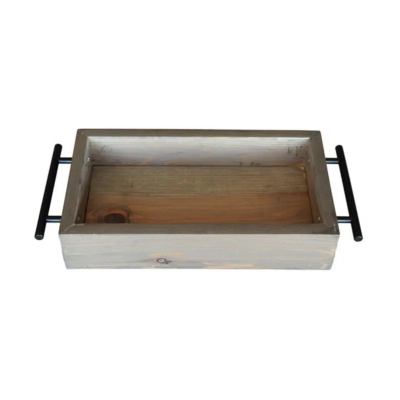 2020 Hot Wooden Tray With Metal Handle WoodenOttoman Tray unfinished  For Decoration Serving TrayFruit for SaleWooden Dry