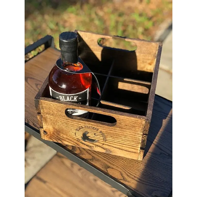 Whiskey Crate Solid Wood Crate 6 Slot Wooden Crate
