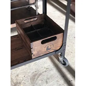 Whiskey Crate Solid Wood Crate 6 Slot Wooden Crate