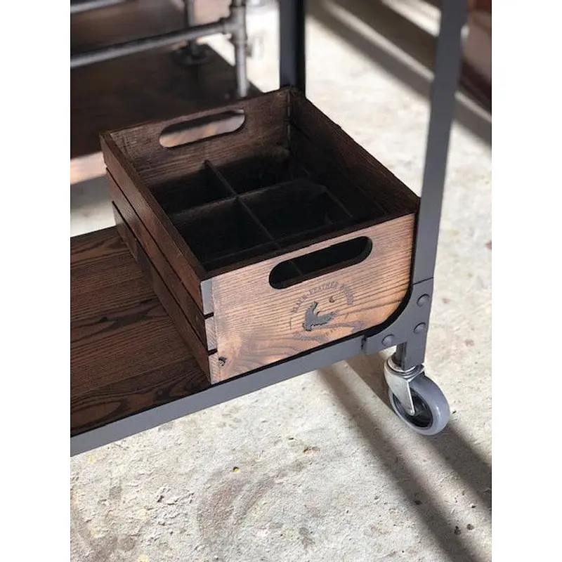 Whiskey Crate Solid Wood Crate 6 Slot Wooden Crate