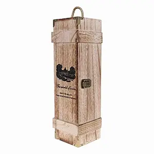 Wooden Wine Tote | Reclaimed Wine Carrier-Personalized wooden wine box, anniversary gift, Rustic Bottle Carrier