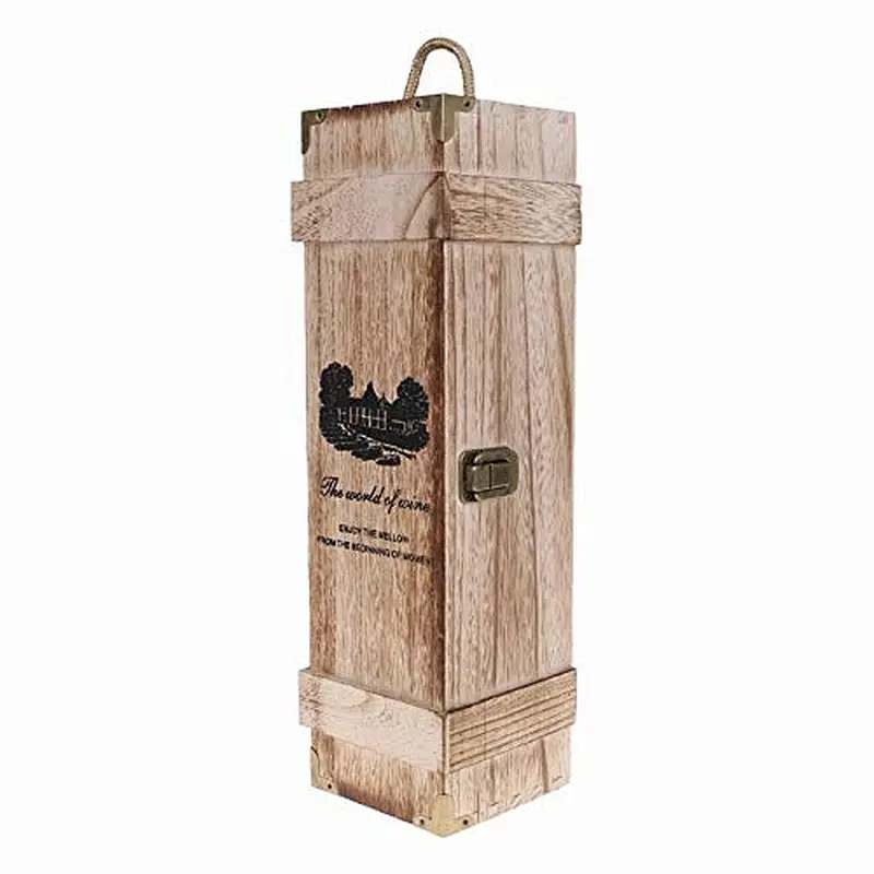 Wooden Wine Tote | Reclaimed Wine Carrier-Personalized wooden wine box, anniversary gift, Rustic Bottle Carrier