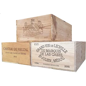 Vineyard Crates One (1) Decorative French Wine Crate - Wooden Box for Wine Storage Wedding Decor DIY Projects Garden Planter