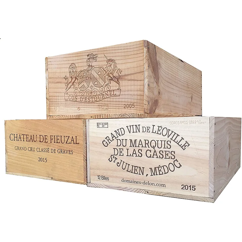 Vineyard Crates One (1) Decorative French Wine Crate - Wooden Box for Wine Storage Wedding Decor DIY Projects Garden Planter