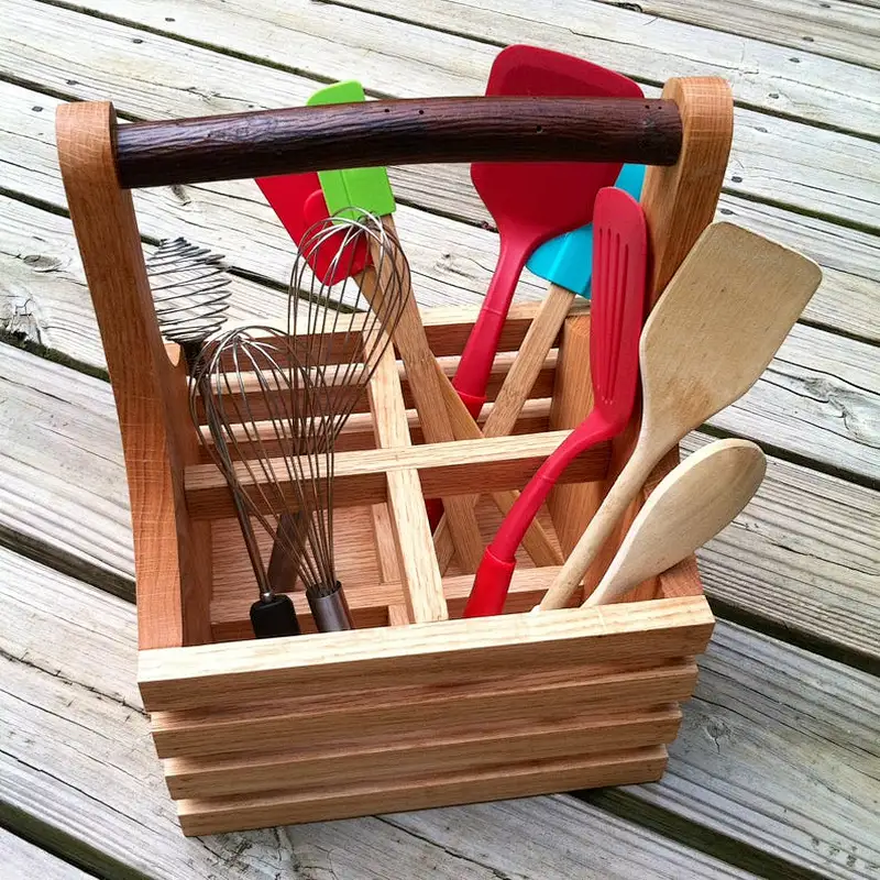 Gardener Gift, Beverage Tote, Gardening Tool, Kitchen Utensil Storage