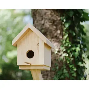 A frame  Wood Bird house Classic Rustic Wooden Hanging Outdoor Decorative durable wooden Bird House