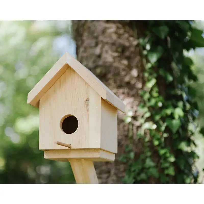 A frame  Wood Bird house Classic Rustic Wooden Hanging Outdoor Decorative durable wooden Bird House