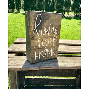 Personalized Valentines Gift farmhouse style sign  billboards Wooden sign wood home decor block sign