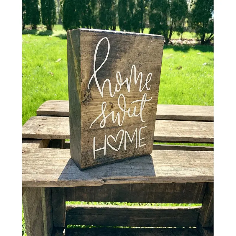 Personalized Valentines Gift farmhouse style sign  billboards Wooden sign wood home decor block sign