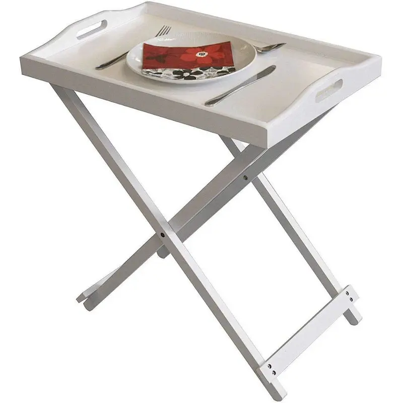 Cheapest Country Rustic Wood Coffee Tray-Wooden Folding Butler Tray Breakfast Serving Laptop Tray Side Table