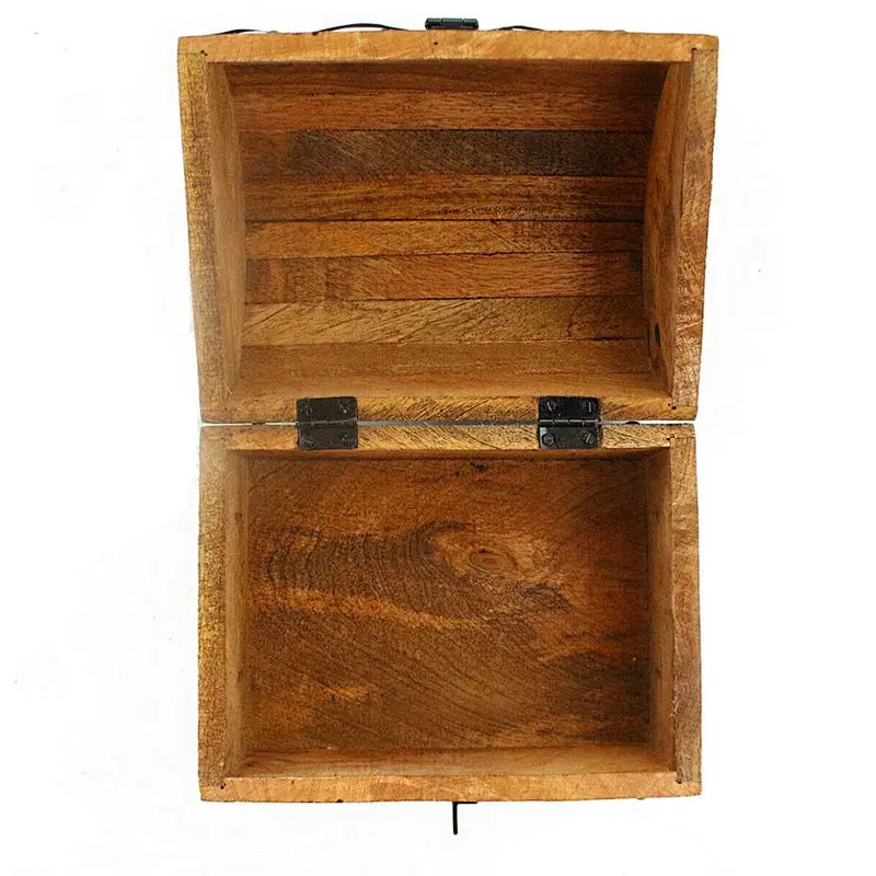 Well Pack Box Large Treasure Chest Wood Keepsake Jewelry Box Toy Treasure Box 8