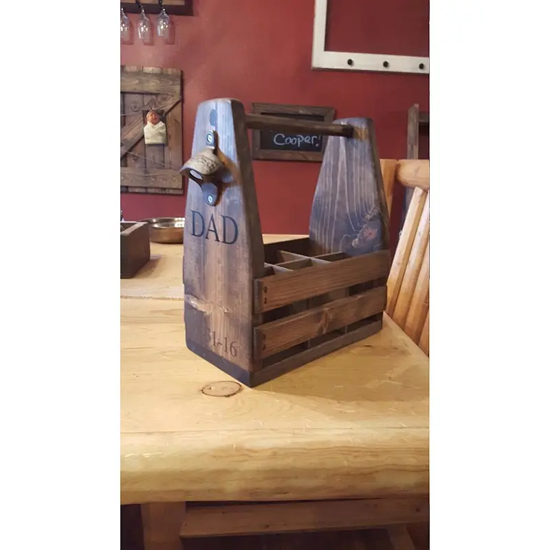 Engraved Personalized Wine Carrier wine drinkers  valentines day christmas  gift  wedding wooden wine carrier