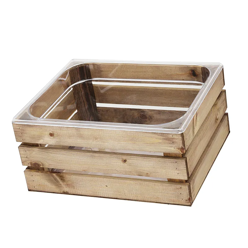 Wooden Ice Bucket Bottle Crate For Beer