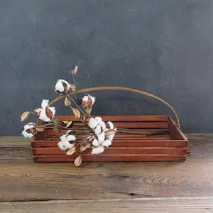 Vintage Wooden  Tote, Wooden Crate Carrier, Vintage Wood Tray with Handle, Farmhouse Decor