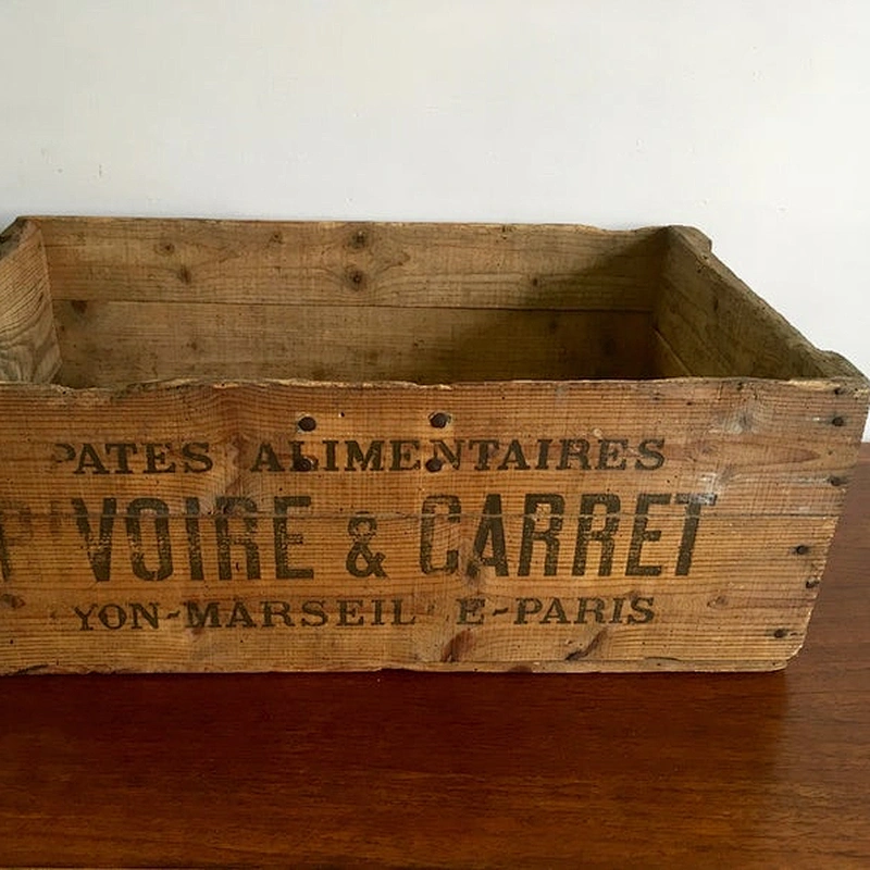 Rustic retro feeling square wooden tool box without lid cheap home decoration tool fruits and vegetable  woodencrate box