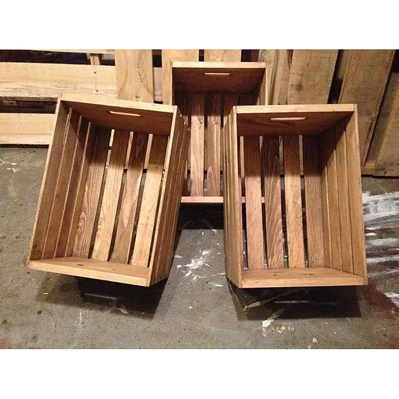 JUNJI Vintage Style Wood Crate  Home Decor can be custom