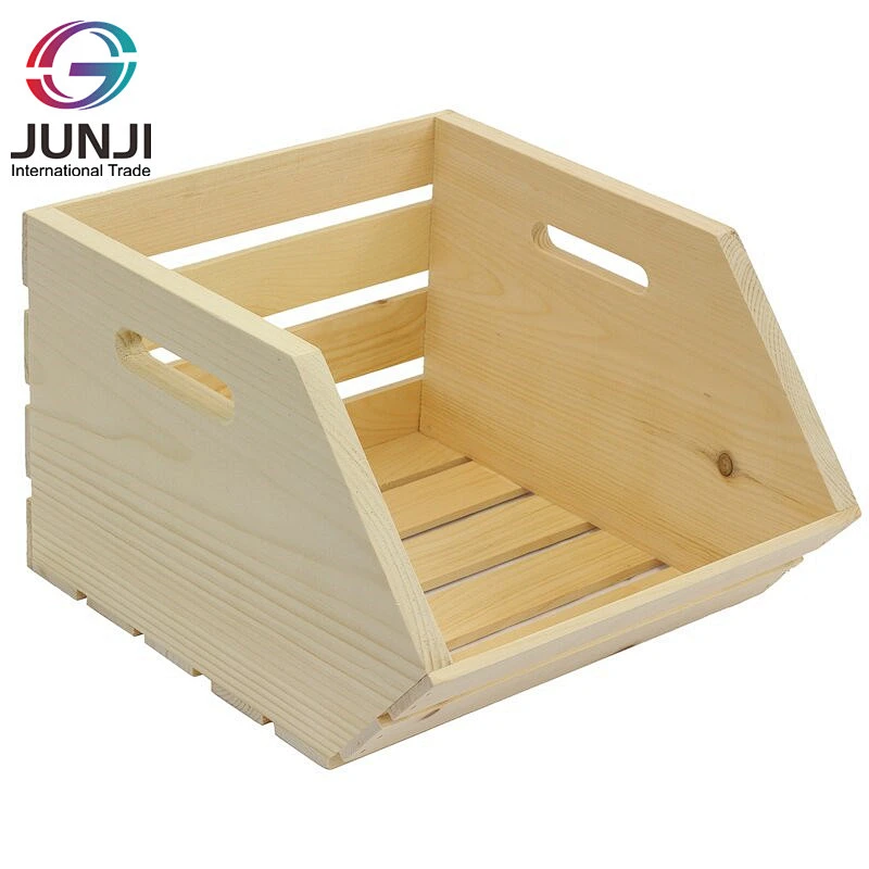 Vegetable Wood Crate storage wooden box Rustic retro