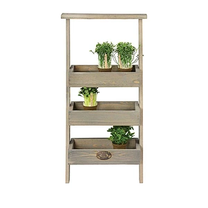 Wooden Garden Plant Flower Herbs ,Herb Basket Pot