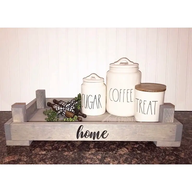 Huge Wood Stand Modern Farmhouse Decor Wooden Tray Serving Wholesale Wood Trays Wood Veneer Bed Tray Wooden Ottoman Tray
