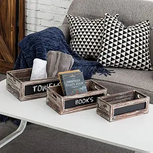 shabby chic unfinished wooden crate box  Apple crate Vegetable box bin Potato tool Storage with wooden  crate  Chalkboard