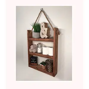 Hexagon wall shelf  wall mounted storage shelf  wooden wall mount shelf