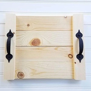 armhouse Decor - Monogram Tray - Custom Wood TrayWooden Tray With HandleStorage TrayWooden Serving TraysFor Decoration