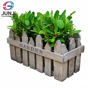 Wooden Flower Pot with Removable Metal Liner Deck Balcony Flower Planter Box