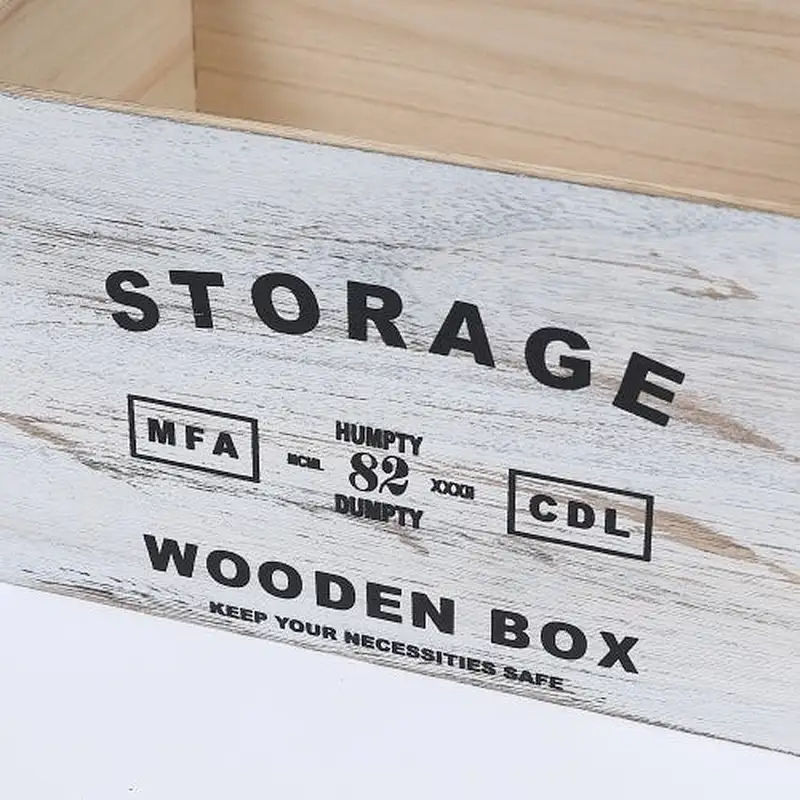 Set of 3 Storage Wood Boxes w/ Lids