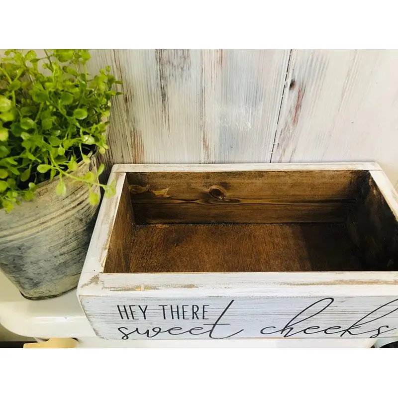 Rustic Farmhouse Wood  Storage Box