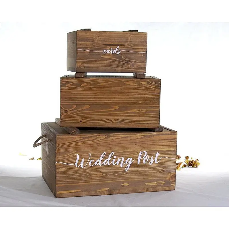 wooden Christmas gift box ,wooden crate box for home organizer