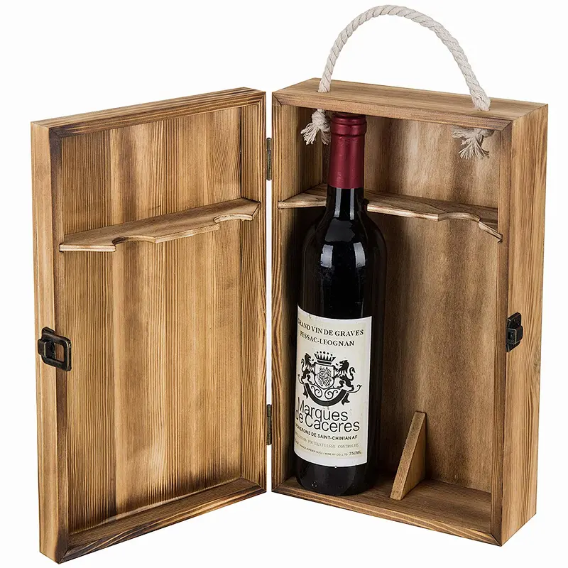 Box wooden wine small wooden  jewelry box wood jewelry box custom logo